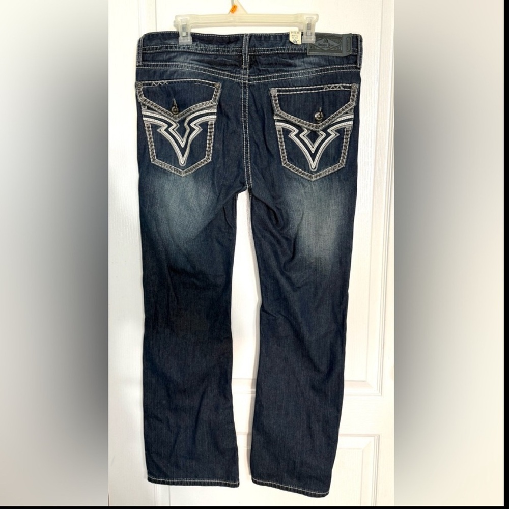 Antique Rivet Men's bootcut Blue Jeans size 34/30 NWT - Picture 3 of 12
